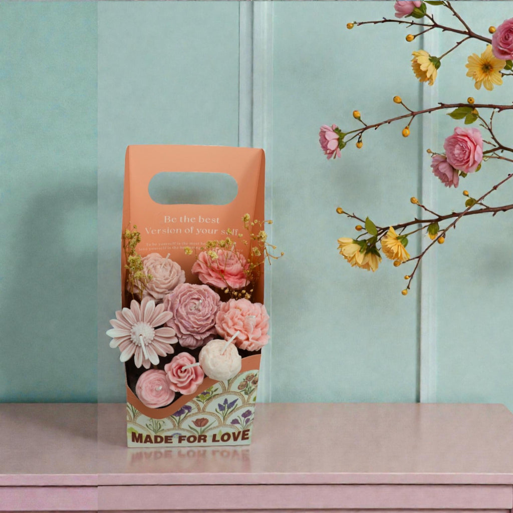 Soft Bloom Basket – Peach Blush