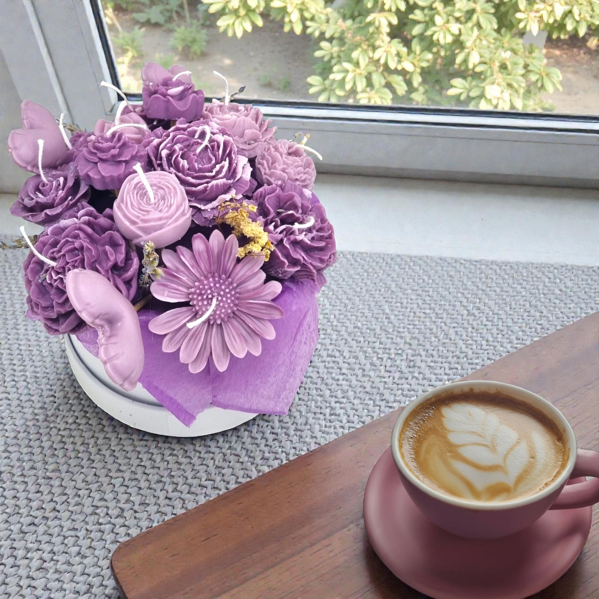 Floral Arrangement – Plum Elegance