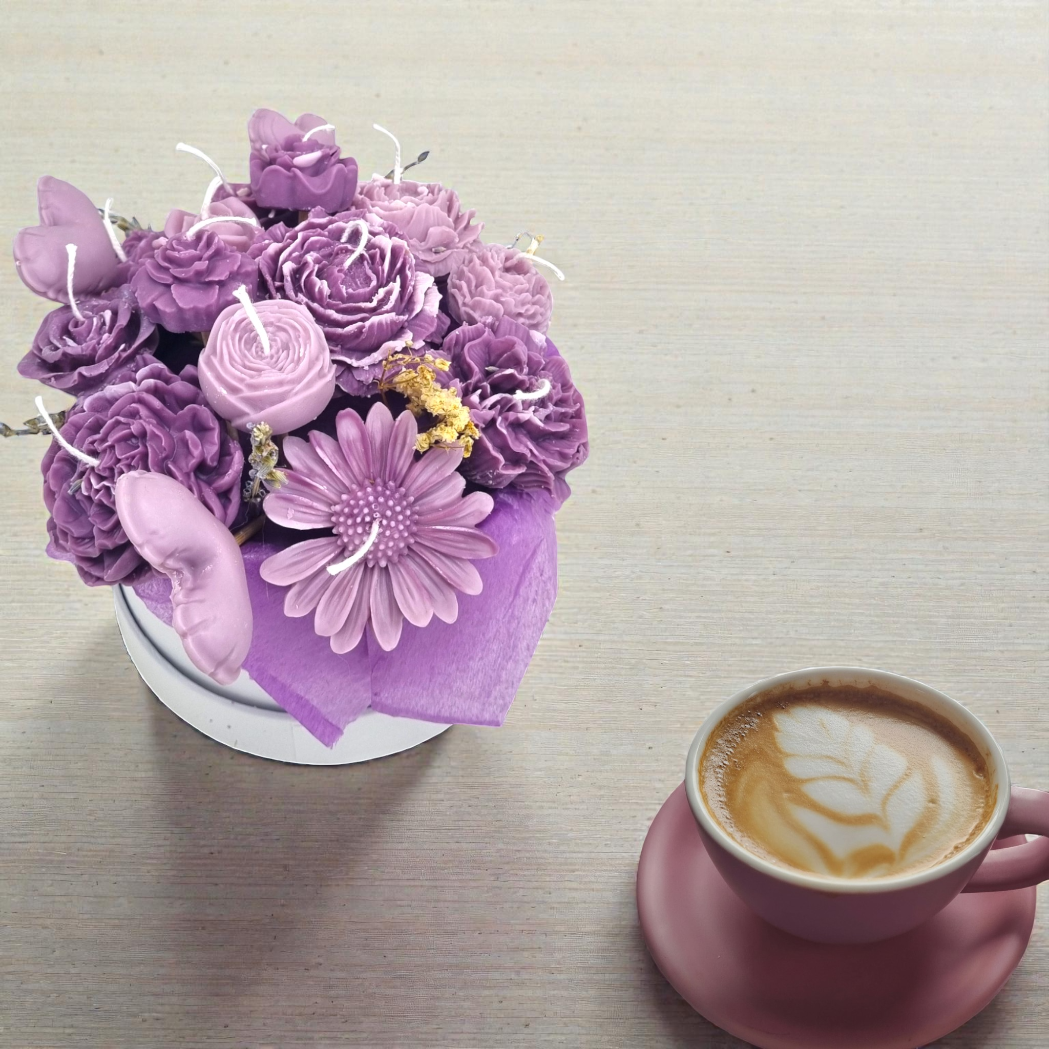 Floral Arrangement – Plum Elegance