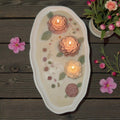 Blooming Serenity Plate Candle