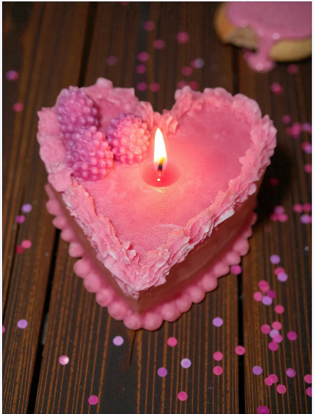 Heart Cake Candle