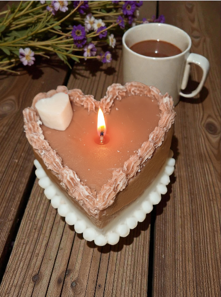 Heart Cake Candle