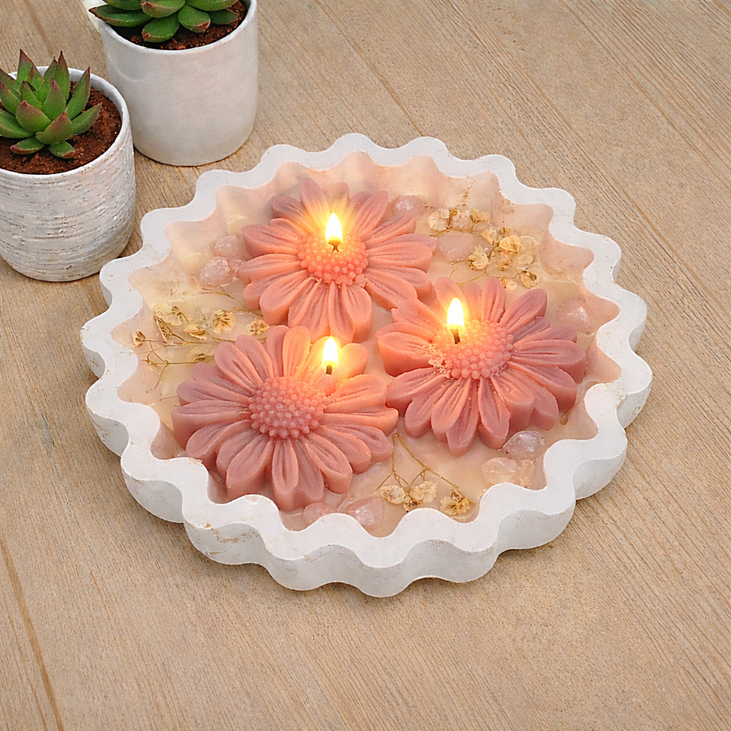Daisy Bloom Bowl Candle